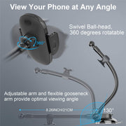 Waterproof Bike Mobile Holder with Aluminum Alloy Base, 360° Rotatable Motorcycle Phone Mount Stand for Handlebar, Rainproof, Anti-Glare Touch-Screen Case for Bicycles, Scooters & Electric Bikes