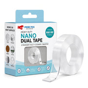 PRIME PICK Double Sided Nano Tape, Transparent, 3m x 30mm, 1mm Thick, Strong Silica Gel, Residue Free, for Wall Mounting, Home, Office & DIY Use (3Mx2MM Transparent)