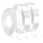 PRIME PICK Double Sided Nano Tape, Transparent, 3m x 30mm, 1mm Thick, Strong Silica Gel, Residue Free, for Wall Mounting, Home, Office & DIY Use (3Mx2MM Transparent)
